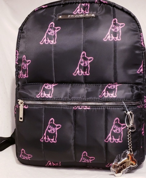 betsey johnson frenchie backpack